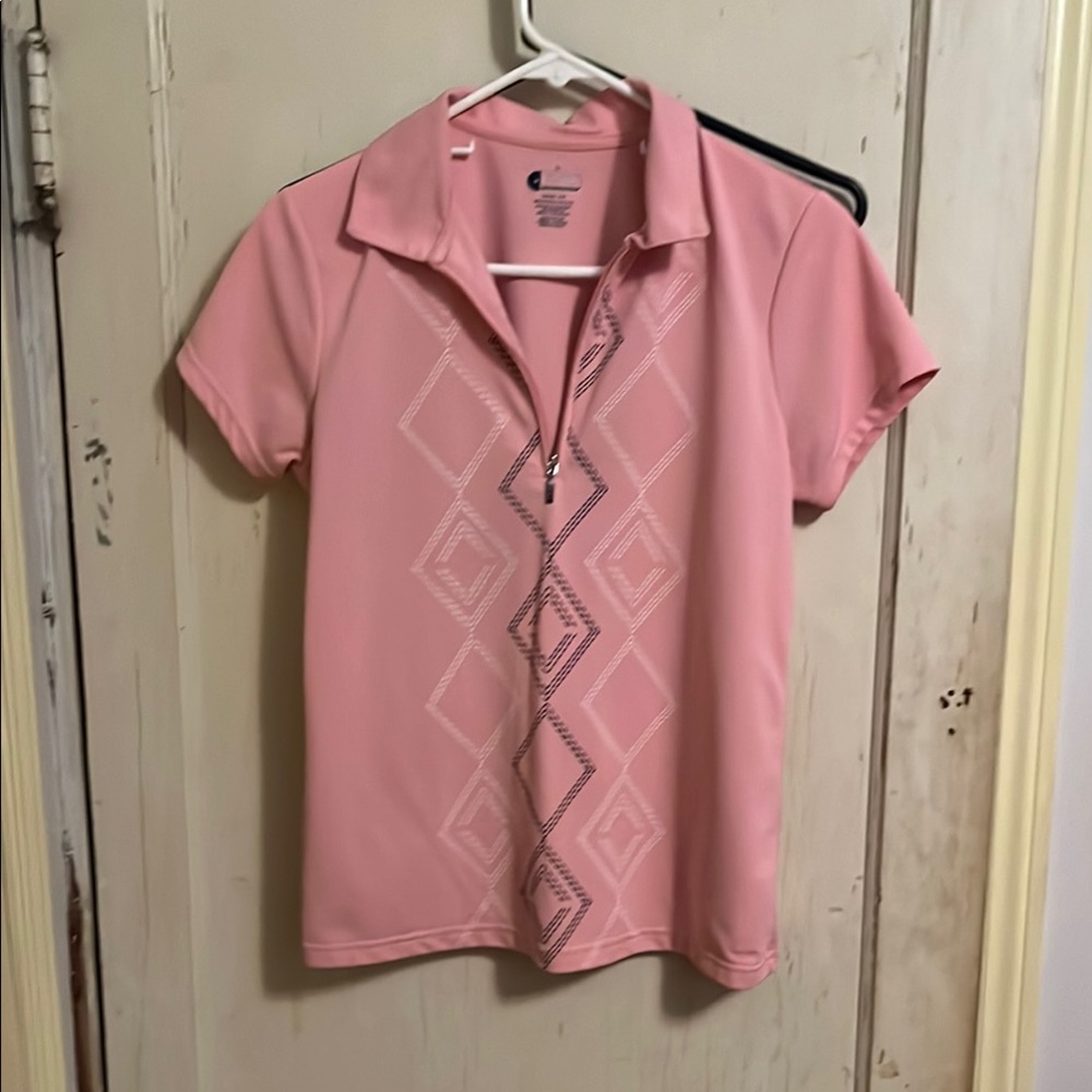 Pink Geometric Izod Polo Shirt